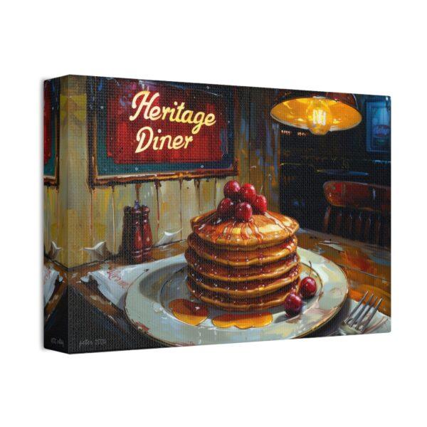 Cherry Syrup Pancakes Painting Canvas Stretched, 1.5''