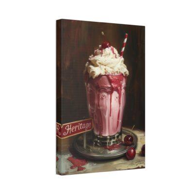 Cherry Cream Shake Painted Canvas Stretched, 1.5''