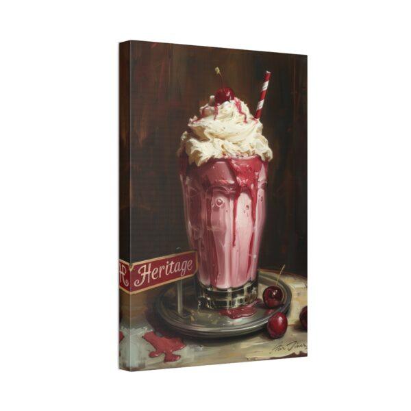 Cherry Cream Shake Painted Canvas Stretched, 1.5''