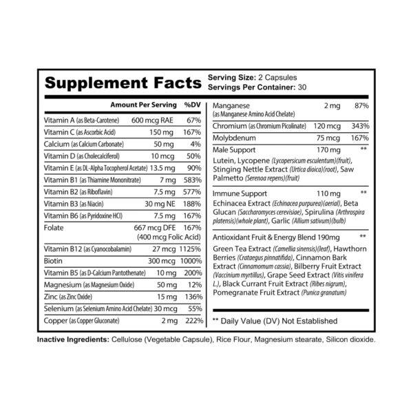 Multivitamin for Men Supplement (60 Capsules) Heritage Vault - Image 7