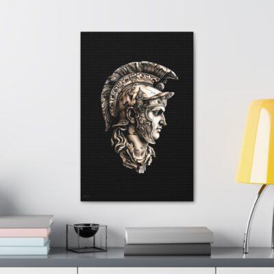 Ancient Soldier Bust Canvas Stretched, 1.5''
