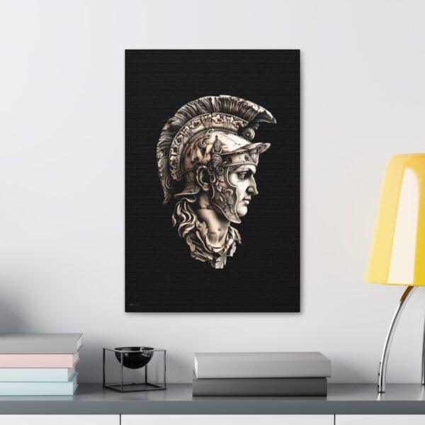 Ancient Soldier Bust Canvas Stretched, 1.5''