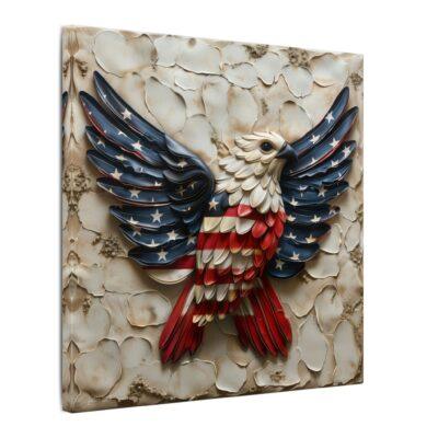 American Flag Bird Matte Canvas, Stretched, 0.75"