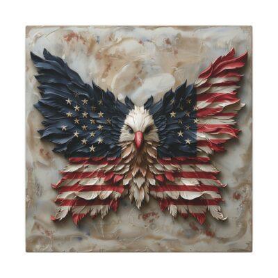 American Egale Open Wings Flag Matte Canvas, Stretched, 0.75"