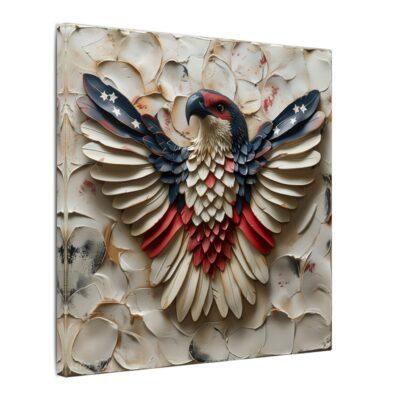 American Flag Bird White Bird Matte Canvas, Stretched, 0.75"