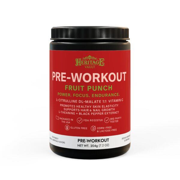 Pre-Workout Supplement, Fruit Punch (204g, 7.1oz) Heritage Vault