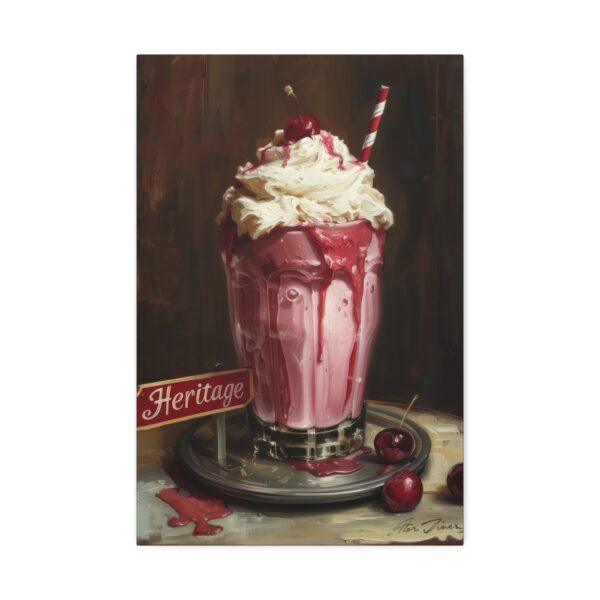 Cherry Cream Shake Painted Canvas Stretched, 1.5'' - Image 2