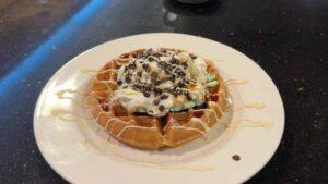 A Cool Twist on a Classic: Mint Chocolate ButterCrème Waffle